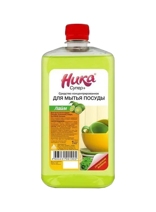 Средство для мытья посуды Ника-Супер Плюс, лайм, концентрат, 1 кг, ЧЗ купить в Кирове по цене от производителя