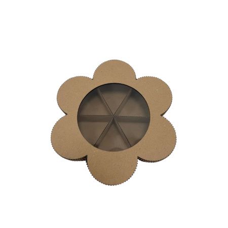 коробка бум. ромашка большая крафт