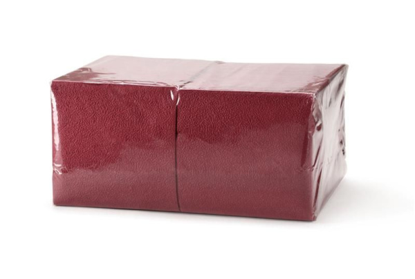 салфетки  25х25 Биг Пак бордовые /400