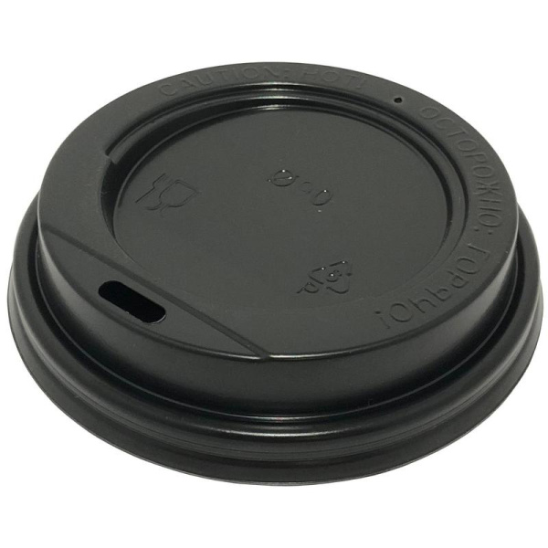 крышка д/стакана 100мл d=62мм черная без питейника *