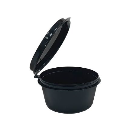 контейнер д/соуса 80мл P/P крышка сверху/55 ЧЕРНЫЙ *