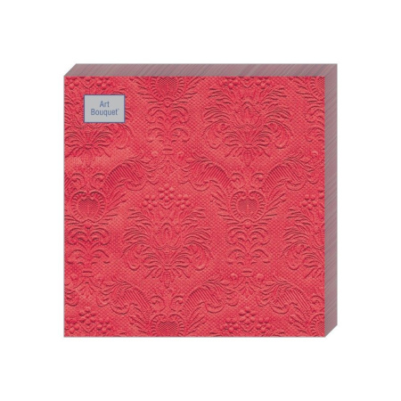 салфетки 3-сл 33х33 БУКЕТ Барокко красный/16