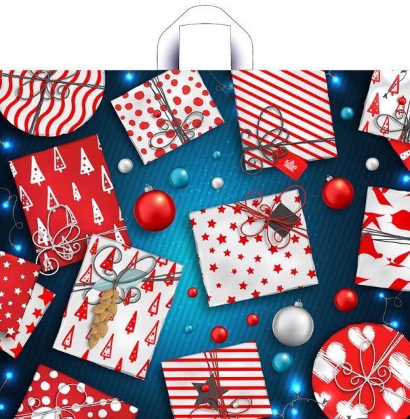 пакет петл. 60х50 Яркие подарки 60 мкм НГ