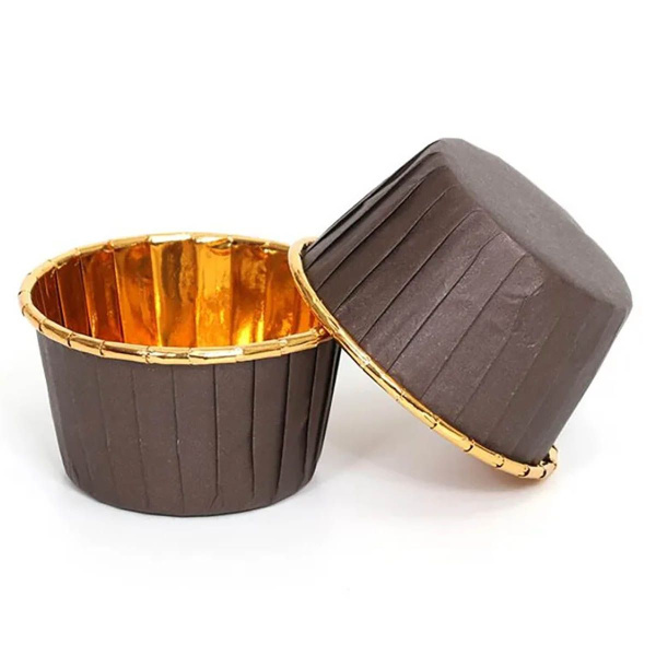 форма бум. Маффин 50х39 крафт-золотая