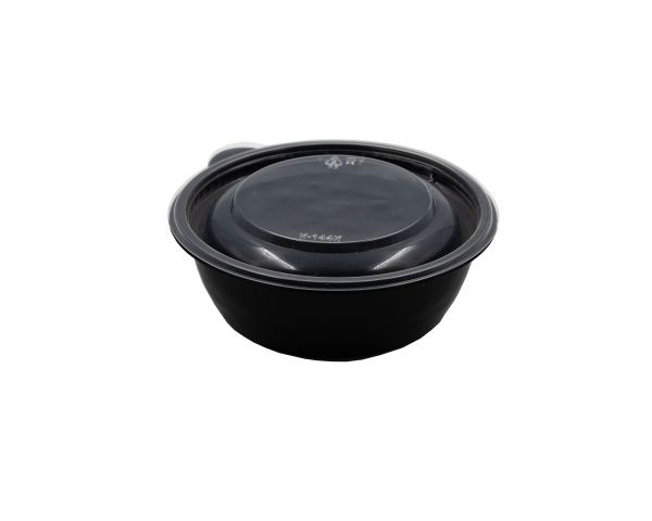 контейнер К-144-375мл черный (крышка К-144К прозр.) PP