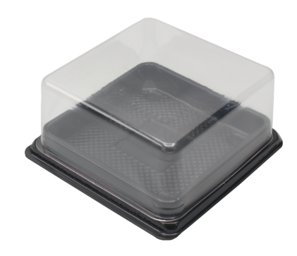 контейнер КД-504 дно черн. (КД-504 крышка прозрачн. купол НИЗКАЯ)*