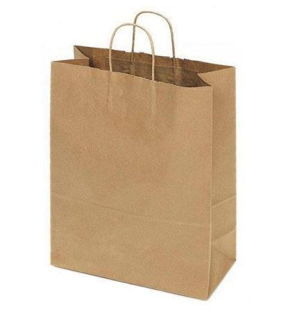 сумка бум. крафт 25х22х12 с круч. ручками