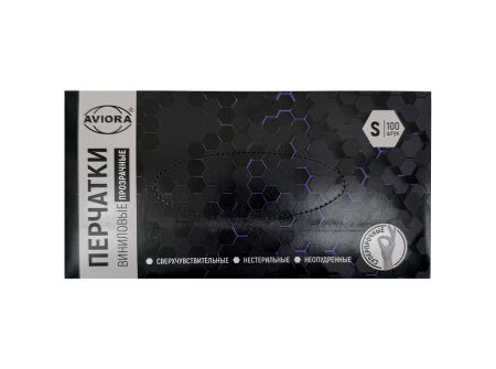 перчатки виниловые S 50пар