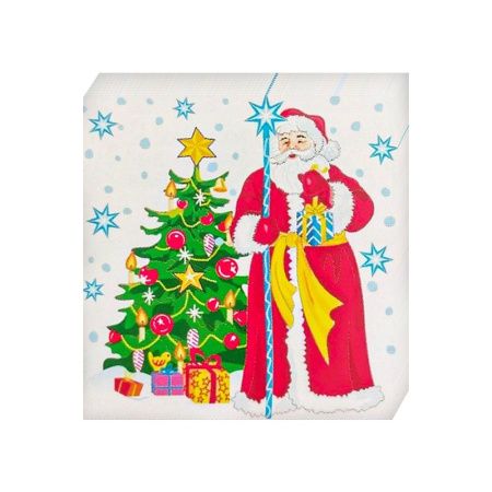 НГ салфетки 25х25 DesnaDesign НГ Дед Мороз и ель/40
