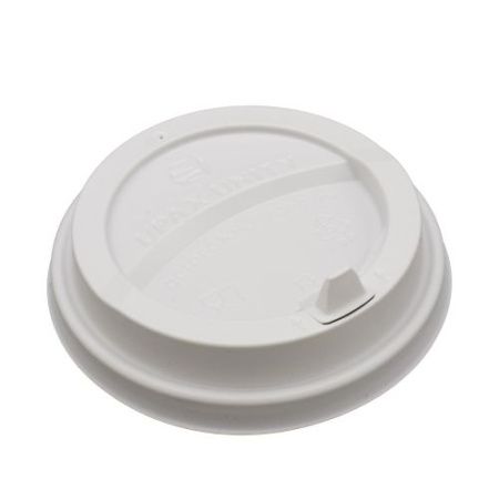 крышка д/стакана 300,400мл d=90мм белая с питейником ПП УЮ
