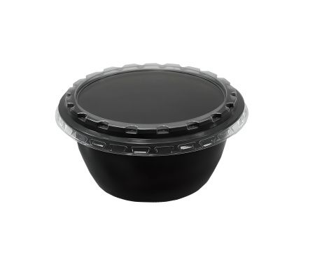 контейнер УЮ М-132 черный 500 мл РР (крышка прозр. М-138 низк.)