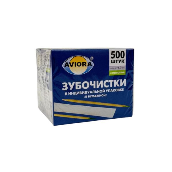 зубочистки в инд. уп. ментол /500