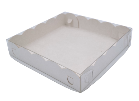 коробка бум. универсальная дно+крышка прозр. 150х150х30 *