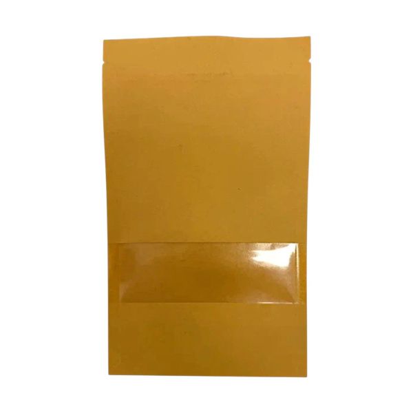 пакет крафт зип лок 18,5х12х3,5 с окном 4 *