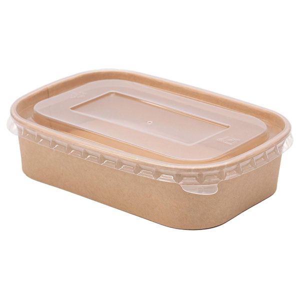 контейнер бум. 500 мл HotSoft с плоской крышкой/170х120х43