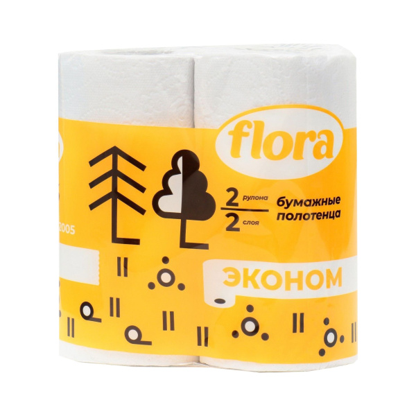 полотенца бумажные Флора  2-сл / 2