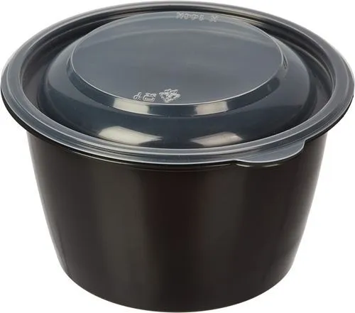 контейнер К-144-750мл черный (крышка К-144К прозр.) PP