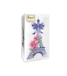 салфетки 2-сл 33х33 АРТ БУКЕТ ЛЮКС Эйфелева башня с розой /20